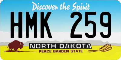 ND license plate HMK259