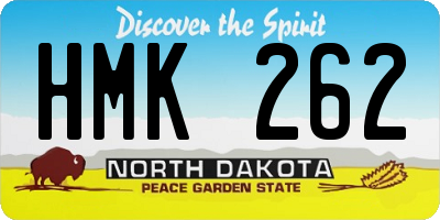 ND license plate HMK262