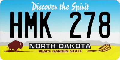 ND license plate HMK278