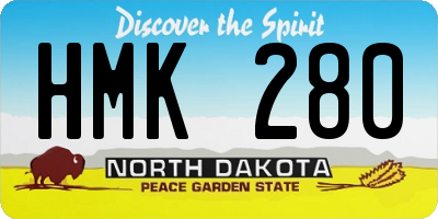 ND license plate HMK280