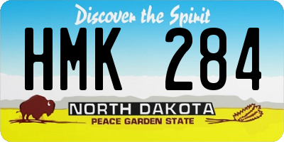 ND license plate HMK284