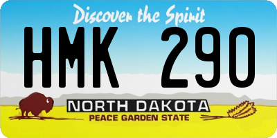 ND license plate HMK290