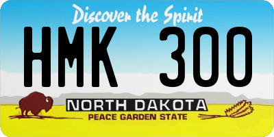 ND license plate HMK300