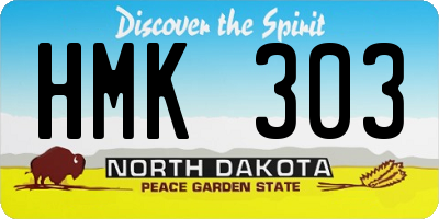 ND license plate HMK303