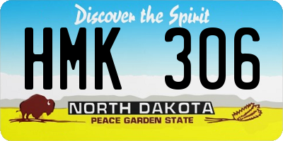 ND license plate HMK306