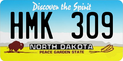 ND license plate HMK309