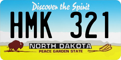 ND license plate HMK321