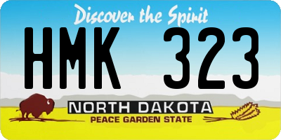 ND license plate HMK323