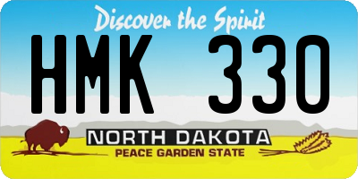 ND license plate HMK330