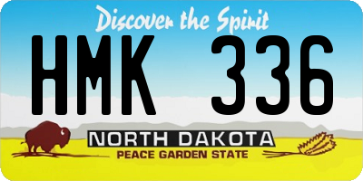 ND license plate HMK336