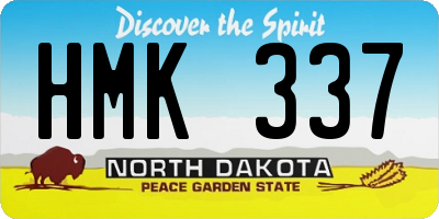 ND license plate HMK337