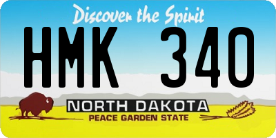 ND license plate HMK340