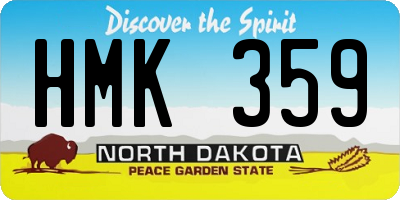 ND license plate HMK359