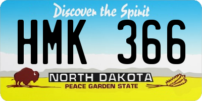 ND license plate HMK366