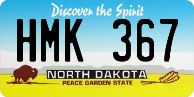 ND license plate HMK367