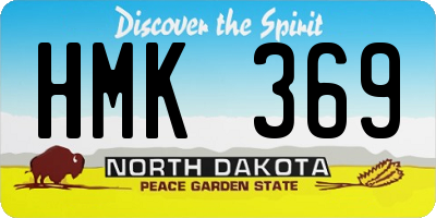 ND license plate HMK369