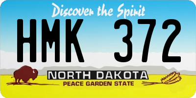 ND license plate HMK372