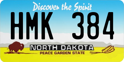 ND license plate HMK384