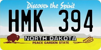 ND license plate HMK394