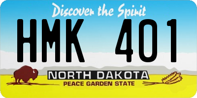 ND license plate HMK401