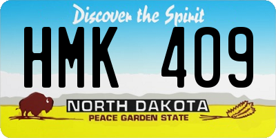 ND license plate HMK409