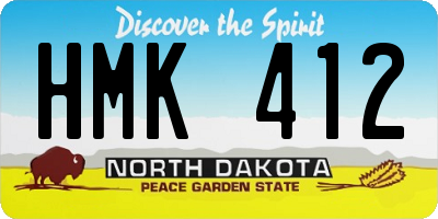 ND license plate HMK412