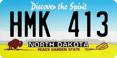 ND license plate HMK413