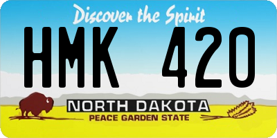 ND license plate HMK420