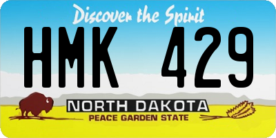 ND license plate HMK429