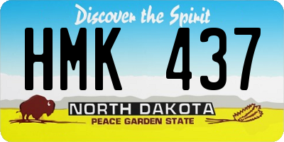ND license plate HMK437