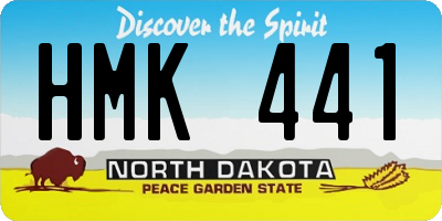 ND license plate HMK441