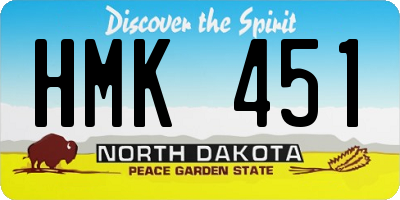 ND license plate HMK451