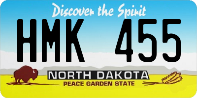 ND license plate HMK455