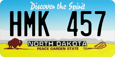 ND license plate HMK457