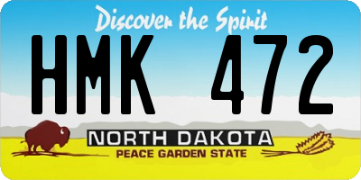 ND license plate HMK472