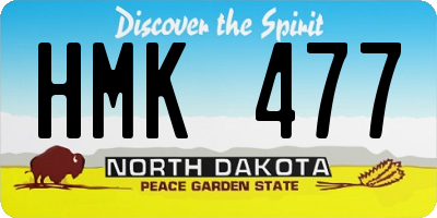 ND license plate HMK477