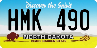 ND license plate HMK490