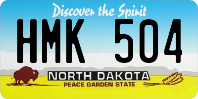 ND license plate HMK504