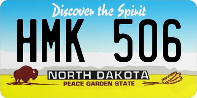 ND license plate HMK506