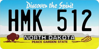 ND license plate HMK512