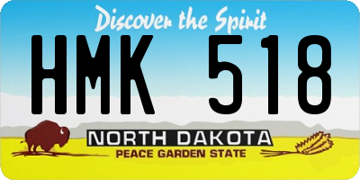 ND license plate HMK518
