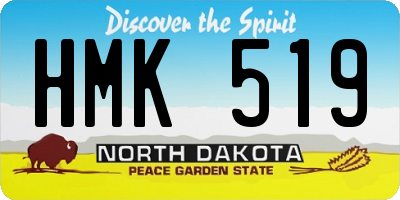 ND license plate HMK519