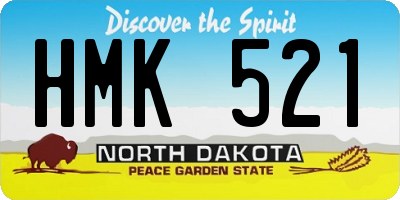 ND license plate HMK521