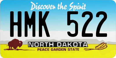 ND license plate HMK522