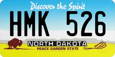 ND license plate HMK526