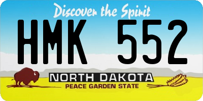 ND license plate HMK552