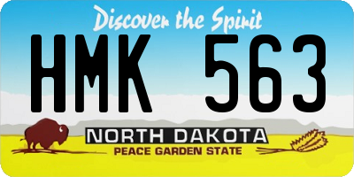 ND license plate HMK563
