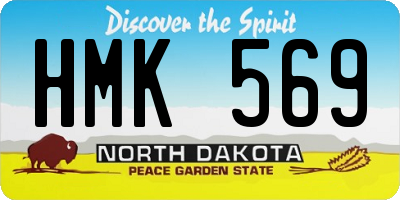 ND license plate HMK569
