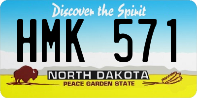 ND license plate HMK571