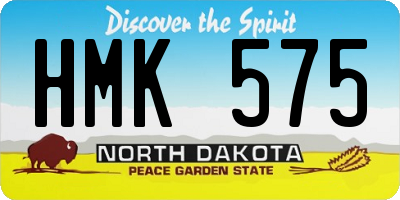 ND license plate HMK575